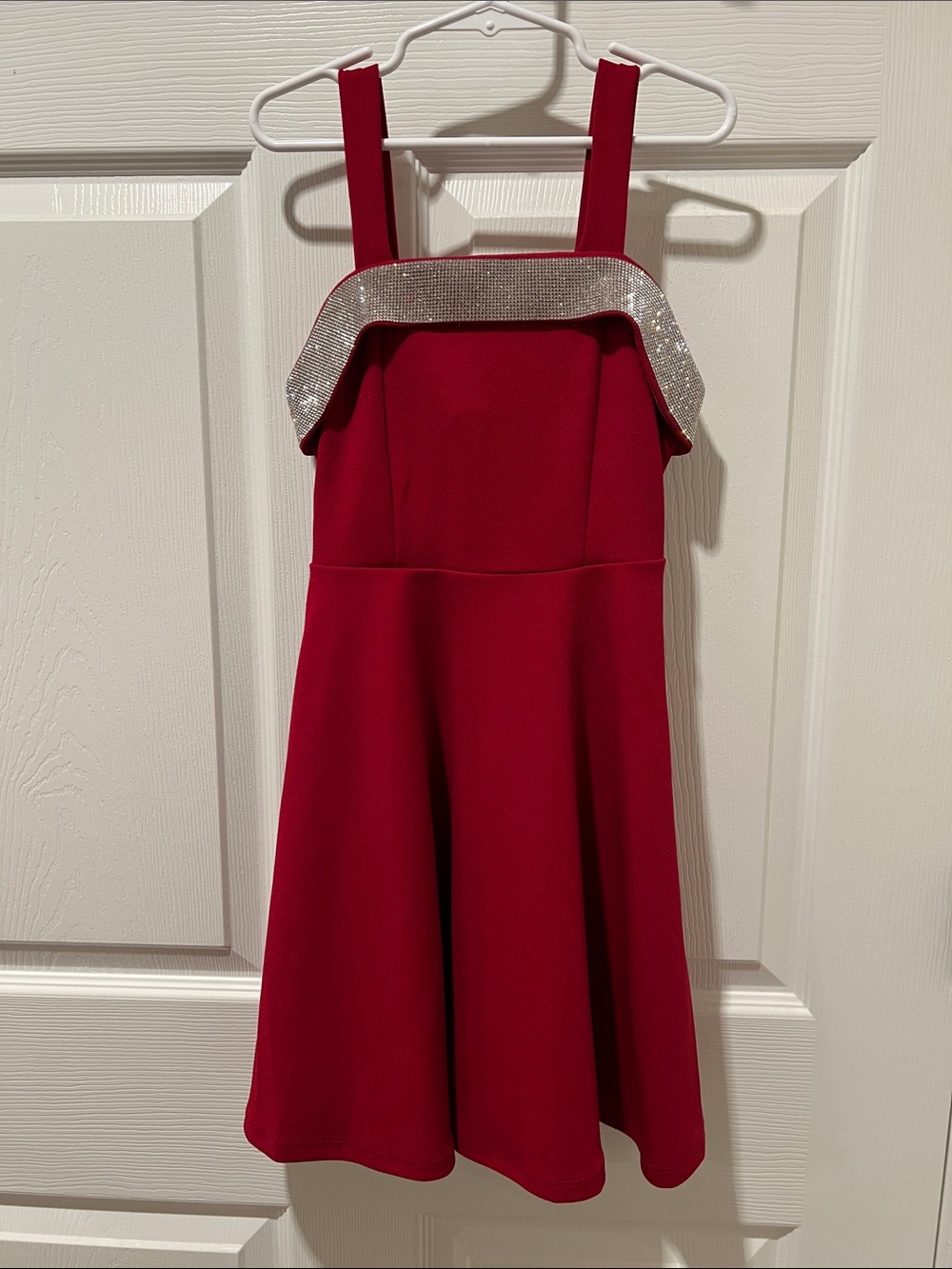 Speechless Red Party Dress with Silver Sequin Accent